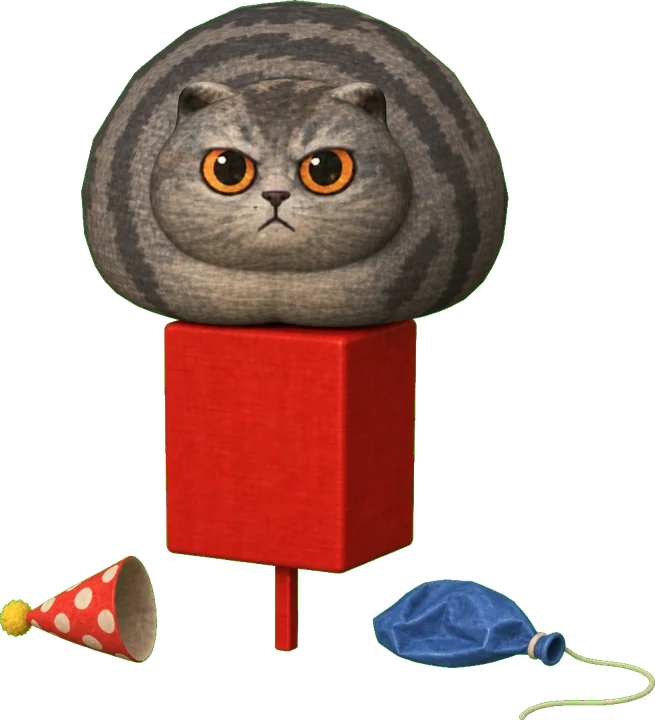 Catlog alone on a red candle