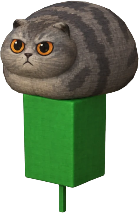 Catlog loafing on a green candle